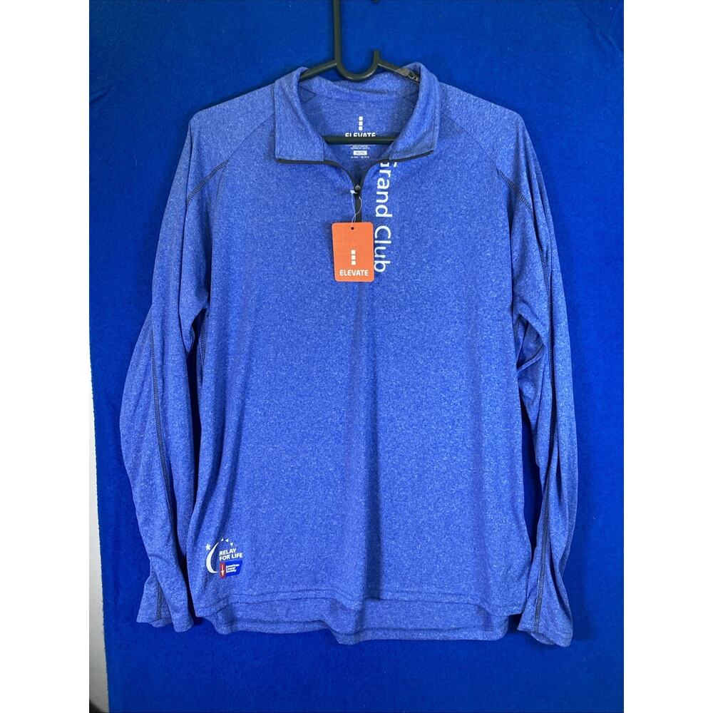 Elevate Relay For Life Grand Club Blue 1/4 Zip Pullover Jacket Women's Size XL - Picture 3 of 13